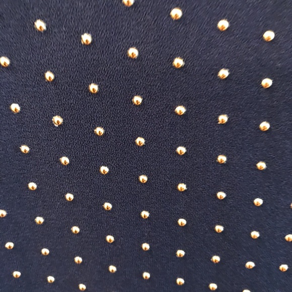 Michael Kors - Gold studded navy blue skirt - 8 - Picture 3 of 5